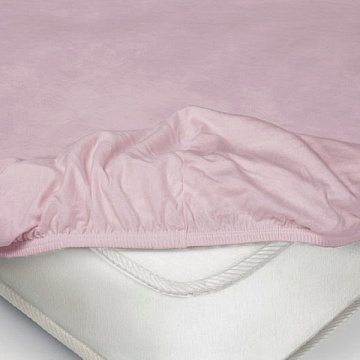 Трикотажная простынь на резинке "Сиреневый" 2033